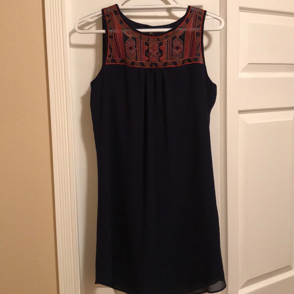 Dark blue midi dress